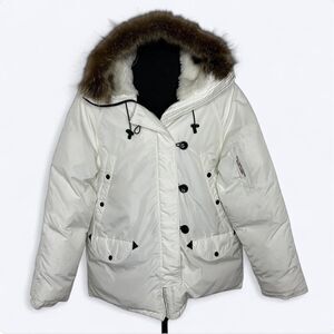 Ralph Lauren Polo Jeans Co‎ Down Waterfowl Puffer Coat Womens Sz XL Hooded Y2K